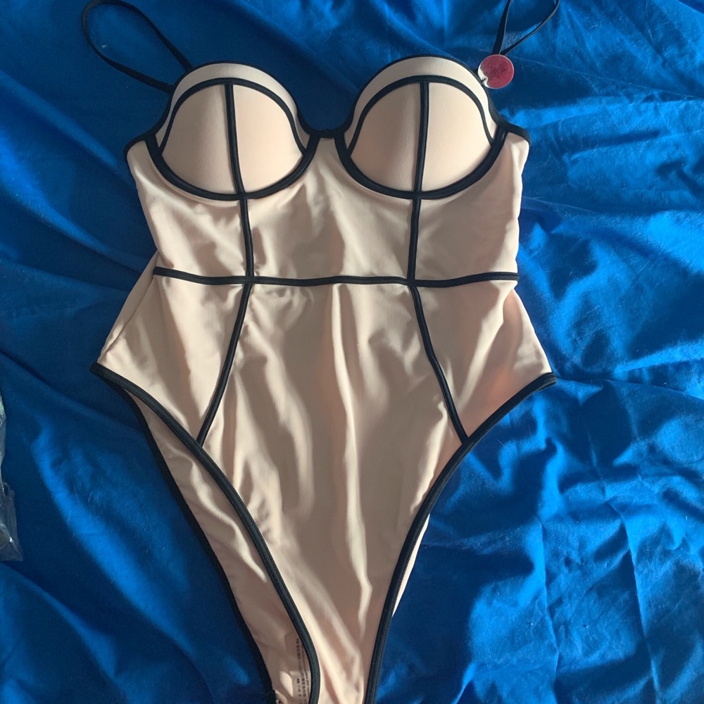 Forever 21 one piece corset type bathing suit/top